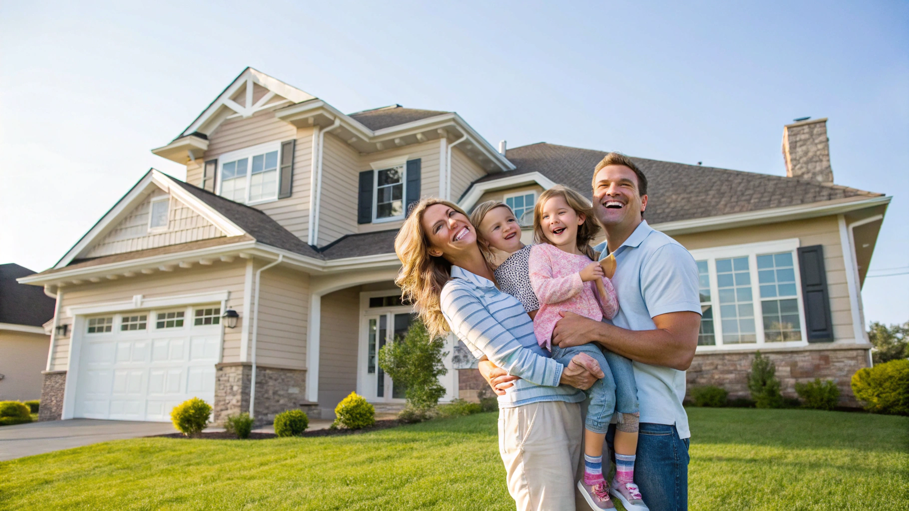 Pacific Northwest craftsman home with Oregon family celebrating homeownership