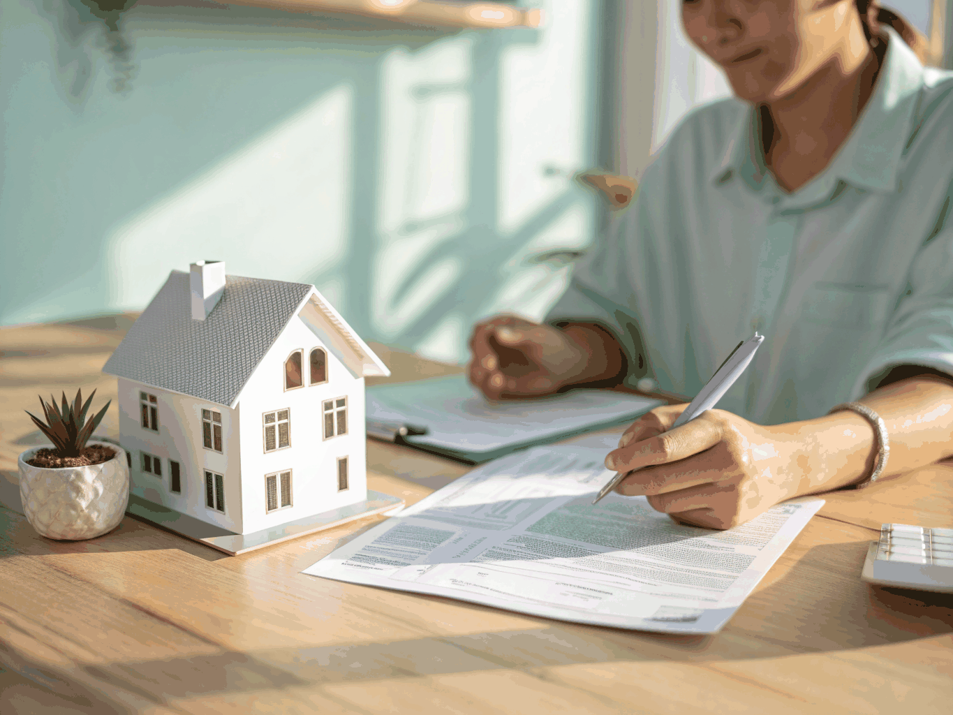 Oregon homebuyer reviewing loan estimate and settlement paperwork