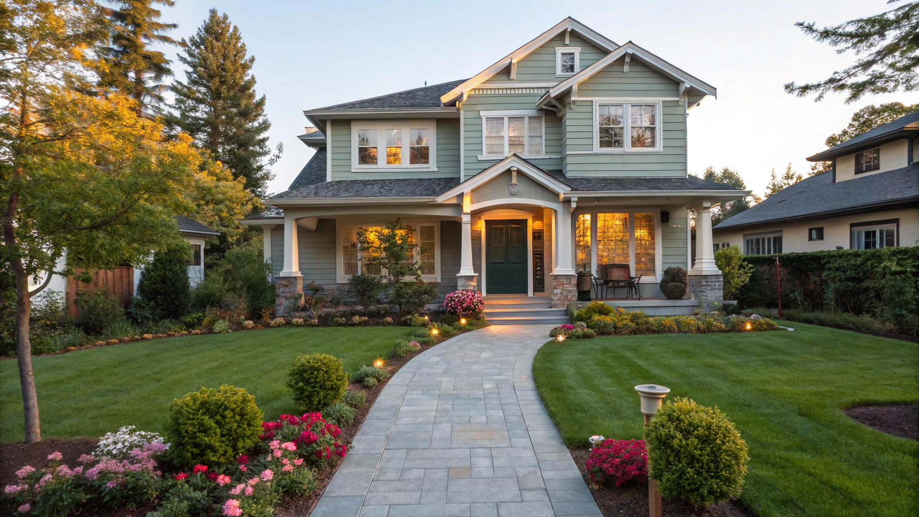 Craftsman style home in a Portland Oregon residential neighborhood